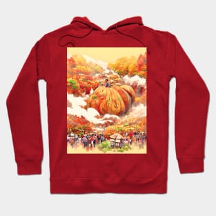 Japanese Pumpkin Fall Season Autumn Forest of Pumpkin Spice Cottage - It's Fall Time Hoodie